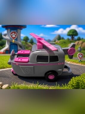 Paw Patrol Skye Helicopter Ride N Rescue Transforming Vehicle Toy Pink Airplane